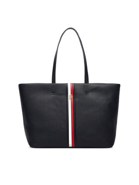 Tommy Hilfiger Tommy Hilfiger Ročna torba Th Corp Ess Tote AW0AW19334 Mornarsko modra