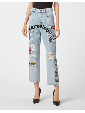 PHILIPP PLEIN PHILIPP PLEIN Jeansy 7635 Niebieski jasny Loose Fit