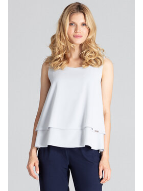 FIGL FIGL Blúzka M679 Sivá Regular Fit