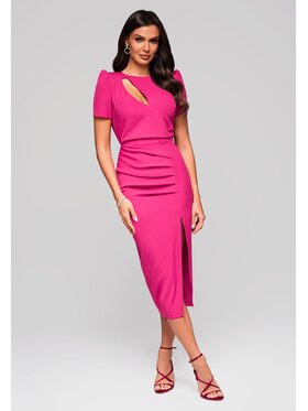 Ombre Ombre Sukienka koktajlowa LA-OM-DLR150 Różowy Regular Fit