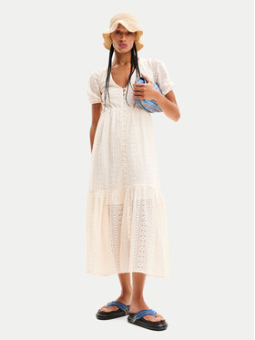 Desigual Desigual Vasaras kleita Ottawa 24SWVW05 Balts Regular Fit