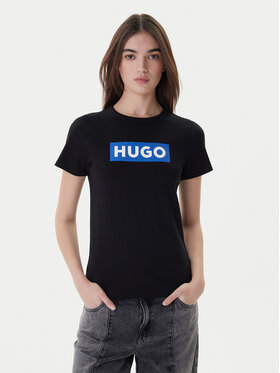 HUGO HUGO Tricou Classic 50510772 Negru Slim Fit