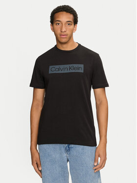 Calvin Klein Calvin Klein T-shirt Striped Logo K10K113590 Crna Regular Fit