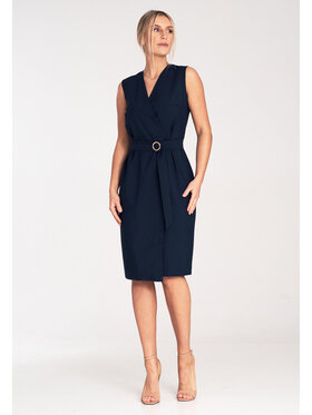 FIGL FIGL Sukienka koktajlowa M1066 Granatowy Regular Fit