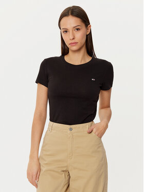 Tommy Jeans Tommy Jeans T-Shirt DW0DW20459 Μαύρο Slim Fit