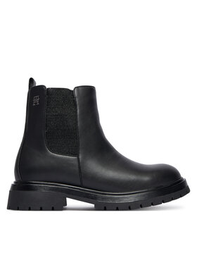 Tommy Hilfiger Tommy Hilfiger Polokozačky Chelsea Boot T3A5-34152-1355 D Černá