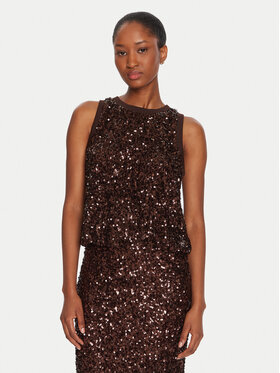 Marella Marella Marškinėliai Filly 2523946051 Ruda Slim Fit