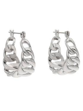 Luv AJ Luv AJ Обици The Louis Chain Hoops FW22-E-LCH-S Сребрист