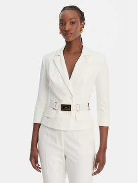Elisabetta Franchi Elisabetta Franchi Marynarka GI-224-61E2-V590 Biały Regular Fit