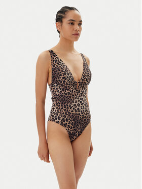 Hunkemöller Hunkemöller Strój kąpielowy Luxe Animalia 301743 Brązowy