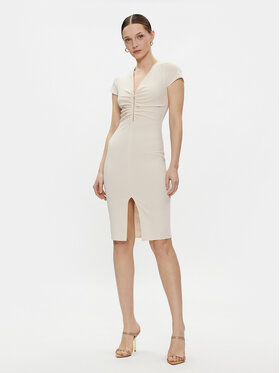 Rinascimento Rinascimento Rochie de zi CFC0117728003 Bej Regular Fit