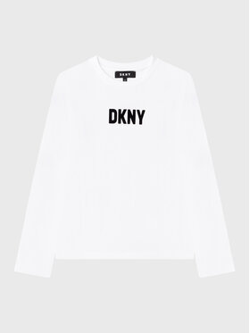 DKNY DKNY Bluzka D35S32 M Biały Regular Fit