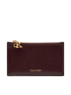 Calvin Klein Calvin Klein Калъф за кредитни карти Ck Zip Cardcase 6Cc LV04F1076G Бордо