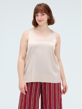 Fiorella Rubino Fiorella Rubino Top D009L000145N0A2 Kremowy Regular Fit
