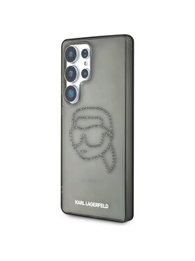KARL LAGERFELD KARL LAGERFELD Etui na telefon Rhinestones Karl Head Logo Czarny