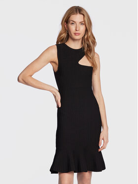 PINKO Pinko Koktejlové šaty Polonio 100428 A0LF Černá Slim Fit