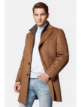 Lancerto Lancerto Płaszcz wełniany Norfolk PC073223000007 Brązowy Regular Fit