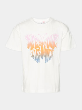 Vero Moda Girl Vero Moda Girl T-shirt Love Kelly 10303731 Bijela Regular Fit