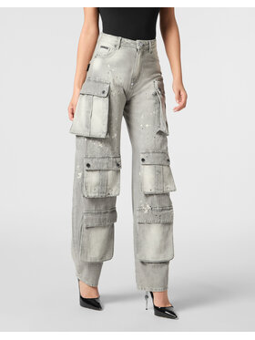 PHILIPP PLEIN PHILIPP PLEIN Jeansy 22669 Szary Cargo Fit