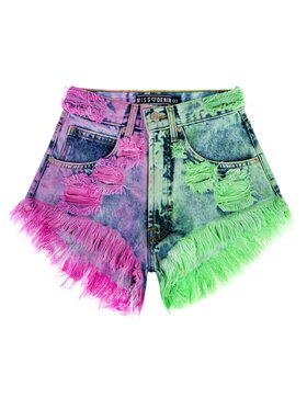 MissDenim MissDenim Szorty jeansowe High Waist Kolorowy Regular Fit