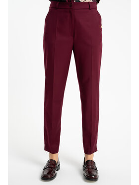 CLICK CLICK Spoločenské nohavice 30-445 Bordová Classic Fit