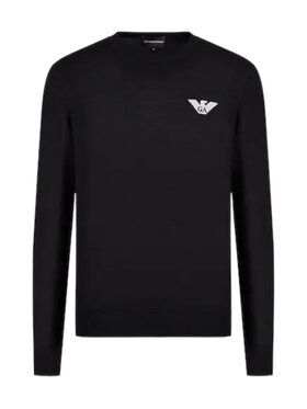 Emporio Armani Emporio Armani Sweter EMPORIO ARMANI Maglione Uomo 6L1MXG 1MJVZ 0920 Blu Niebieski Standard Fit