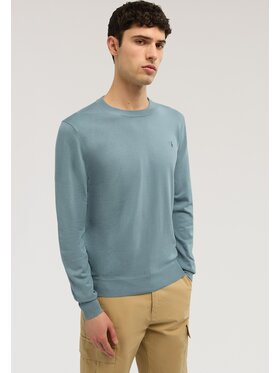 Trussardi Trussardi Sweter M0168000077N024 Turkusowy Regular Fit