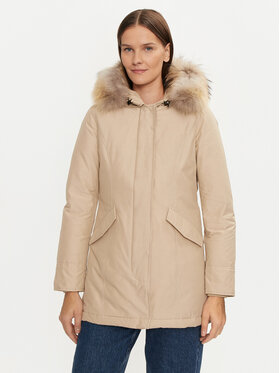 Woolrich Woolrich Vatovaná bunda Arctic Raccoon CFWWOU0538FRUT0001 Béžová Regular Fit