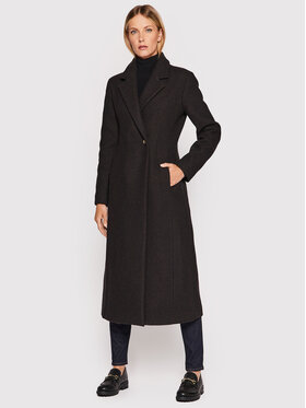Trussardi Trussardi Manteau en laine Diagonal 56S00809 Marron Regular Fit