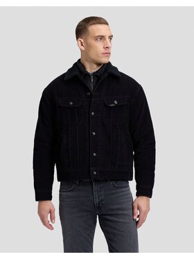 Lee Lee Kurtka jeansowa RELAXED SHERPA JACKET Czarny Relaxed Fit