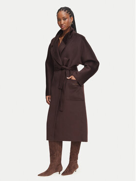 Elisabetta Franchi Elisabetta Franchi Volneni plašč CP-01D-66E2-V850 Temno rjava Regular Fit