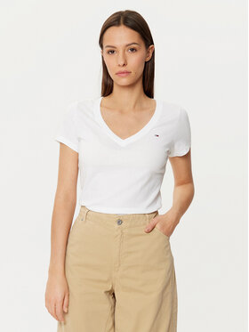Tommy Jeans Tommy Jeans Tričko DW0DW20458 Biela Slim Fit