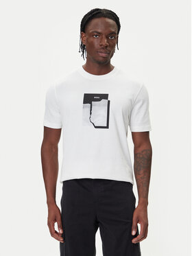 BOSS BOSS T-shirt Te_Brokenice 50554640 Bijela Regular Fit
