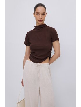 Estro Estro T-shirt ER00119640 Beige scuro Slim Fit
