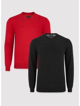 Pako Lorente Pako Lorente Sweter P24WB-2X-011 Czerwony Regular Fit
