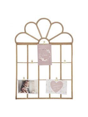 MIAhome MIAhome Ramka na zdjęcia organizer na zdjęcia rattan Brązowy