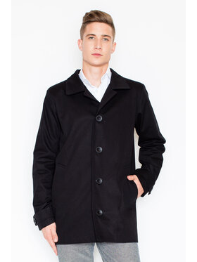 Visent Visent Prechodný kabát V028 Čierna Regular Fit