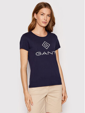 Gant Gant Póló Lock Up 4200396 Sötétkék Regular Fit