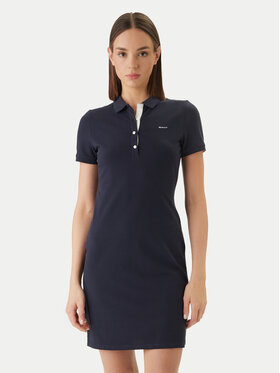 Gant Gant Ежедневна рокля 4201468 Тъмносин Slim Fit