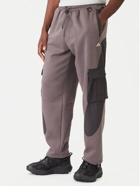 adidas adidas Spodnie dresowe JV8022 Brązowy Regular Fit