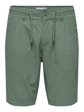 Only & Sons Only & Sons Šortky z materiálu Leo 22028301 Zelená Regular Fit