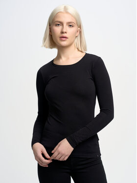 BIG STAR BIG STAR Bluzka classicala_906 Czarny Slim Fit