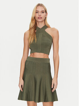 Guess Guess Top W5GR32 Z2XY0 Zielony Slim Fit