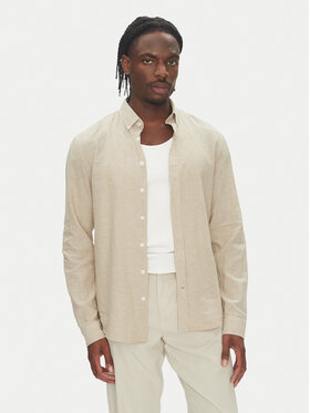 Lindbergh Lindbergh Πουκάμισο 30-203344B Μπεζ Relaxed Fit