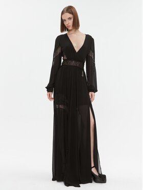 Fracomina Fracomina Večerné šaty FQ23WD3016W412G1 Čierna Slim Fit