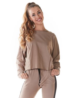 Infinite You Infinite You Bluzka M234 Beżowy Basic Fit