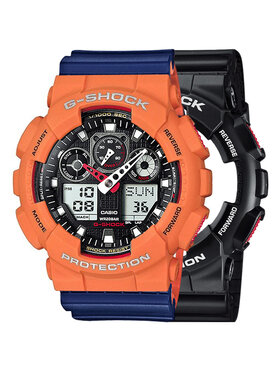 Casio Casio Zegarek SET GA-100-1A4ER + BEZEL 10589006 + PASEK 10527467 Niebieski