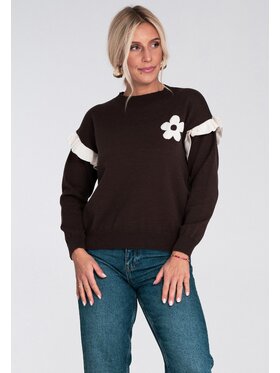 FIGL FIGL Sveter M1242 Hnedá Regular Fit