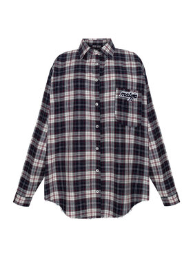 Magda Matyja Magda Matyja Koszula LOUISE SHIRT NAVY Granatowy Loose Fit