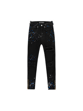 MissDenim MissDenim Spodnie damskie Zip Leg Czarny Skinny Fit